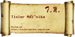 Tisler Mónika névjegykártya